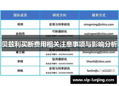 贝兹利买断费用相关注意事项与影响分析